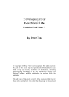 Developing your Devotional life. Peter Tan.pdf